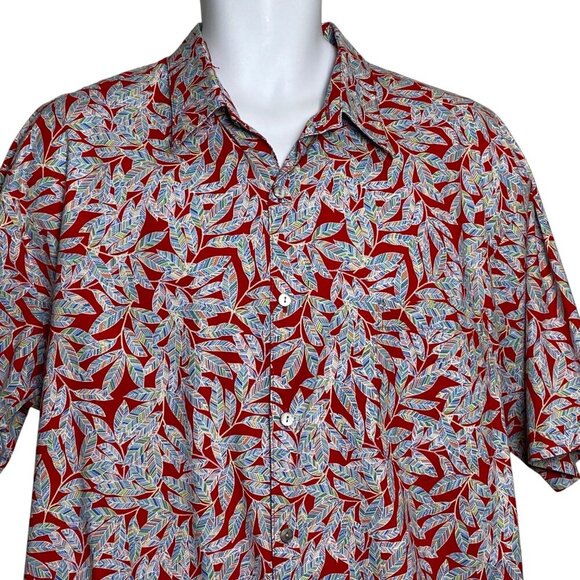 Vintage Tori Richard Cotton Lawn Hawaiian Shirt Mens XL Button Up Short Sleeve - Picture 2 of 6